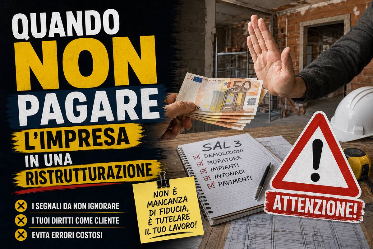 Quando NON pagare l'impresa in una ristrutturazione